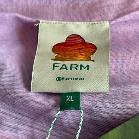 FARM Rio Women’s Lilac Beaks & Bananas V Neck Romper Size XL Tropical Boho - Picture 2 of 11